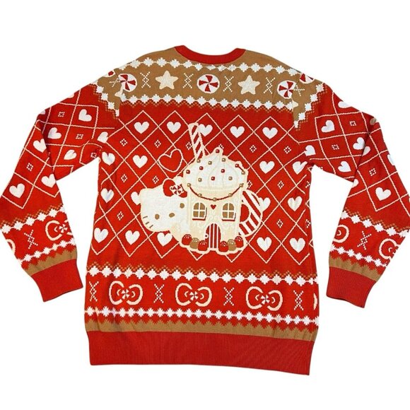 Sanrio Hello Kitty Gingerbread Patterned Holiday Sweater Size Medium - Picture 4 of 11